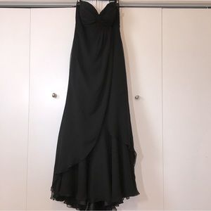 Jenny Yoo 100% Silk Layers Strapless Bridesmaid Gown Formal Maxi Dress